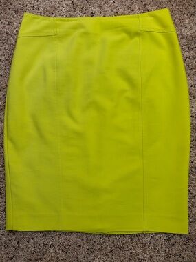 Ann Taylor Lime Yellow Pencil Skirt